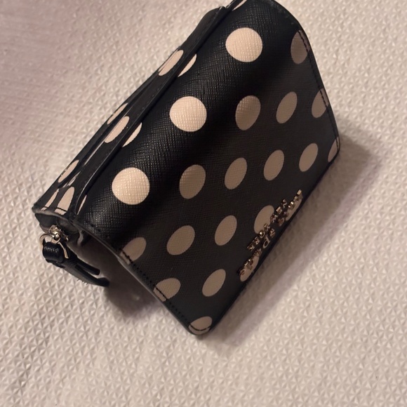 Kate Spade Polka Dots Black/White Full Zip and Snap Closure - Picture 4 of 5